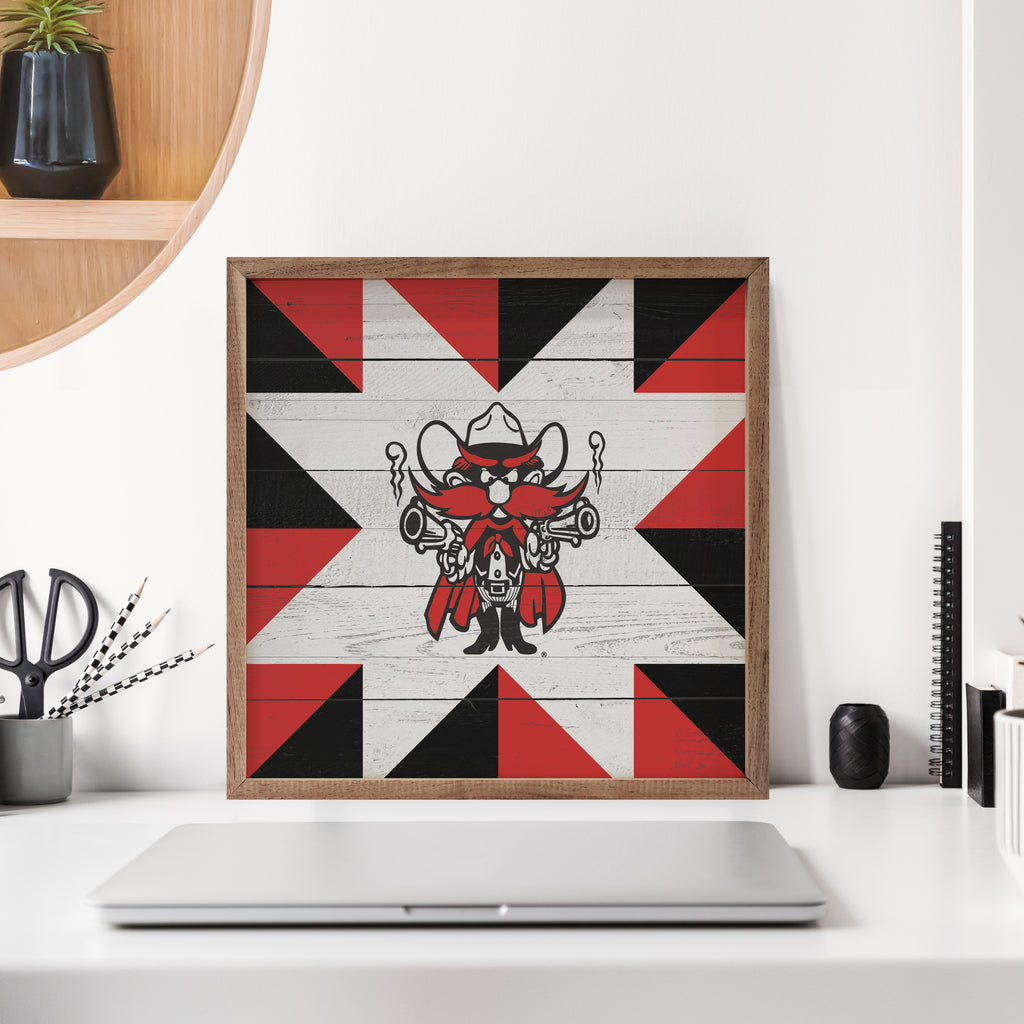 Quilt Mascot Texas Tech 16x16 / Multi-Color