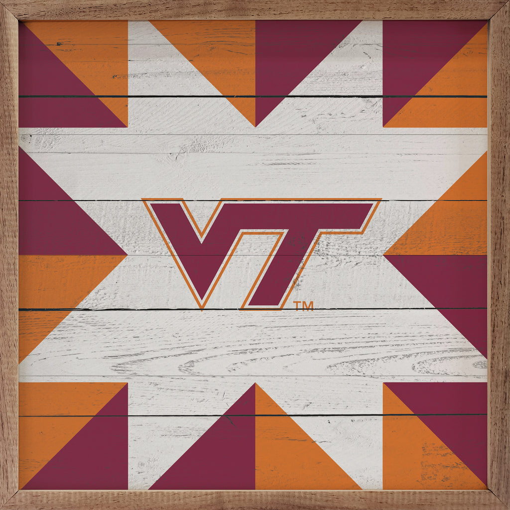 Quilt Mascot Virginia Tech 16x16 / Multi-Color