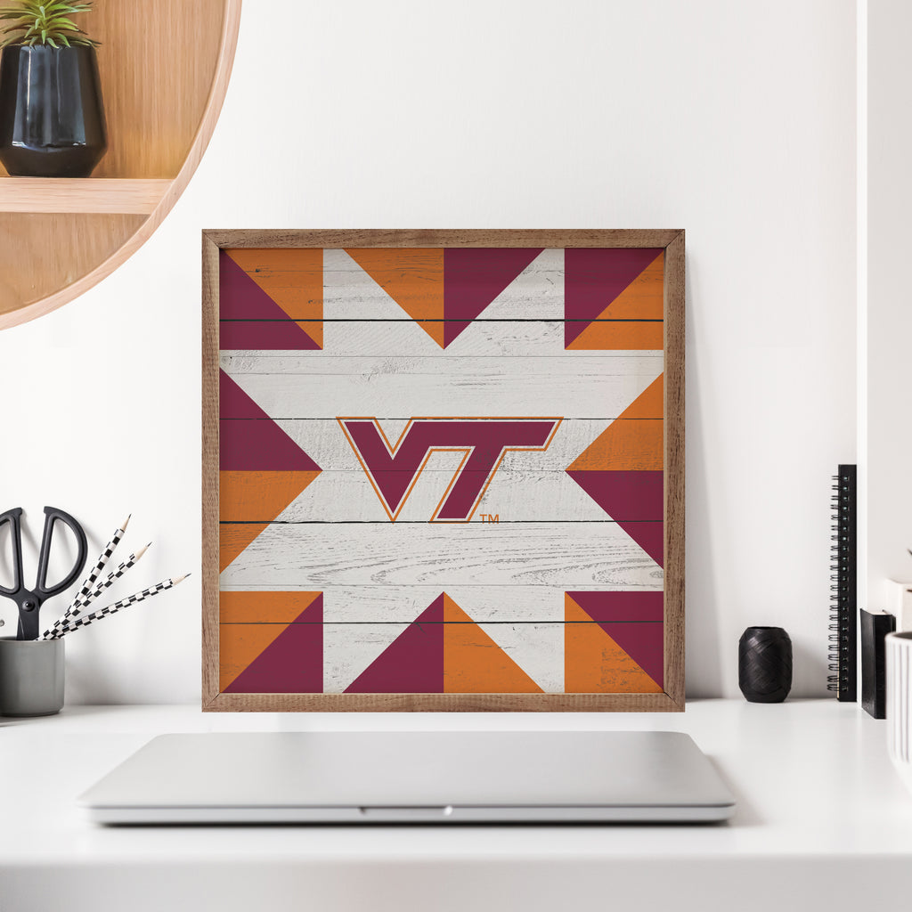 Quilt Mascot Virginia Tech 16x16 / Multi-Color