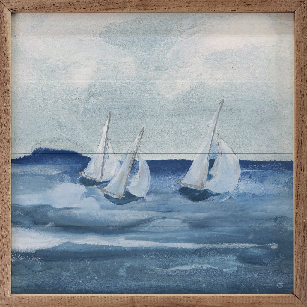 Sailboats 1 By Chris Paschke 16x16 / Multi-Color