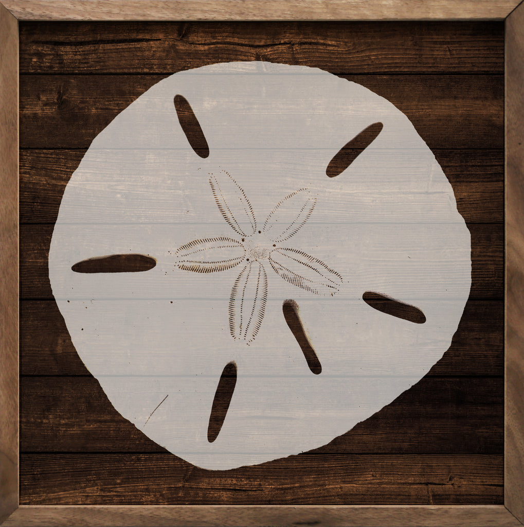 Sand Dollar Brown 16x16 / White