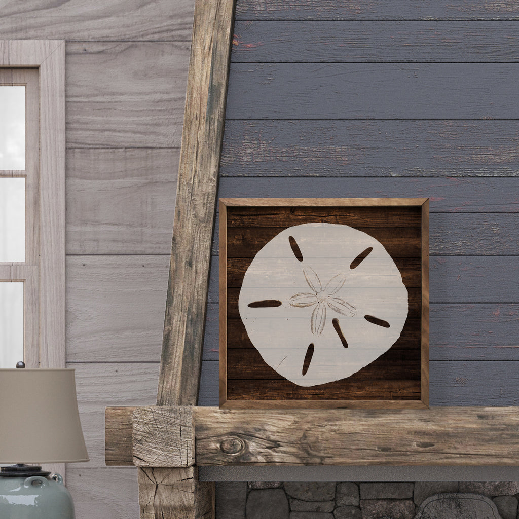 Sand Dollar Brown 16x16 / White