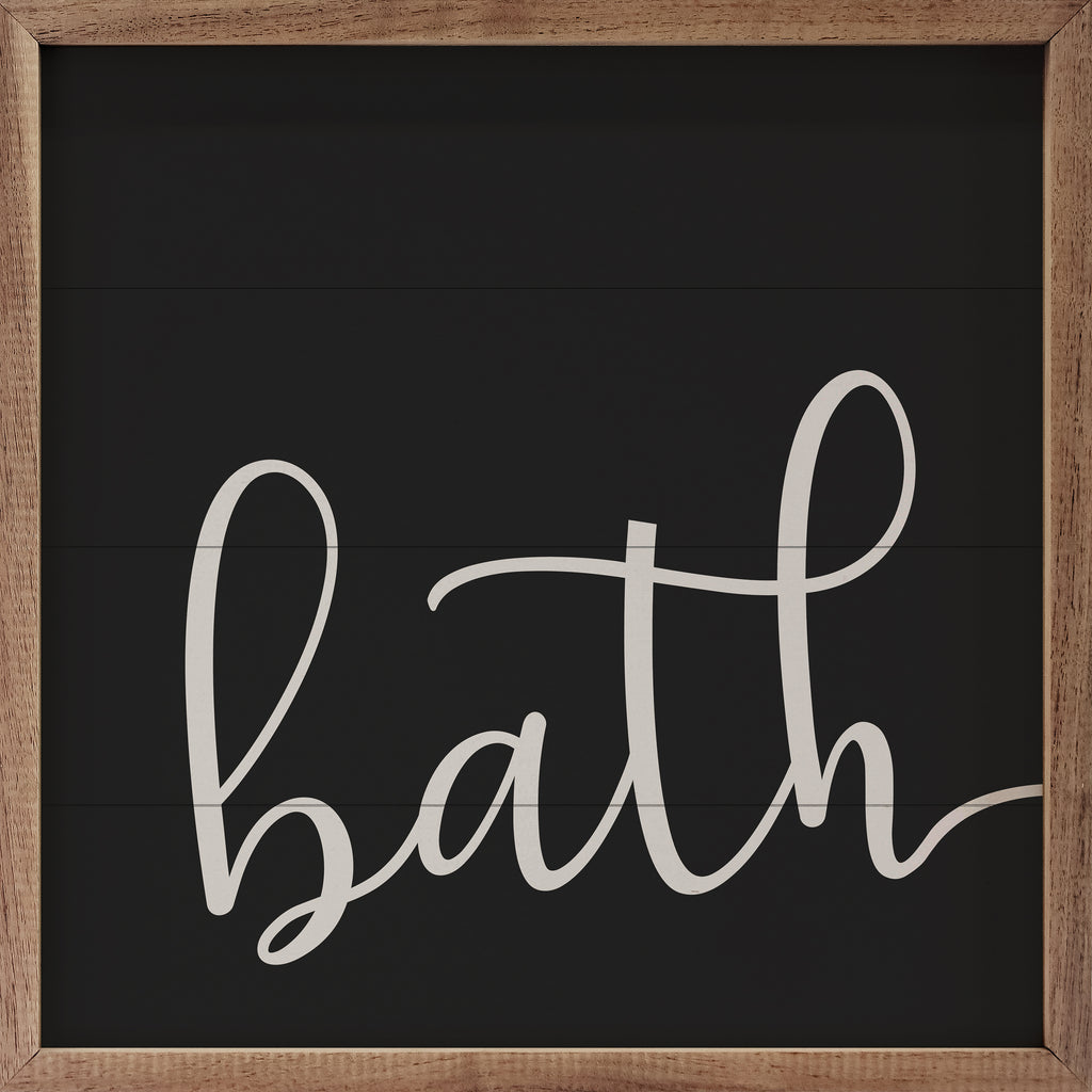 Script Bath Black 16x16 / Black