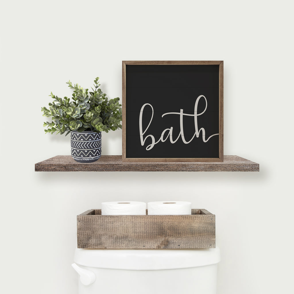 Script Bath Black 16x16 / Black