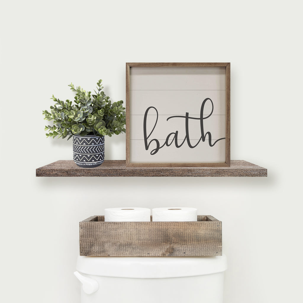 Script Bath White 16x16 / White