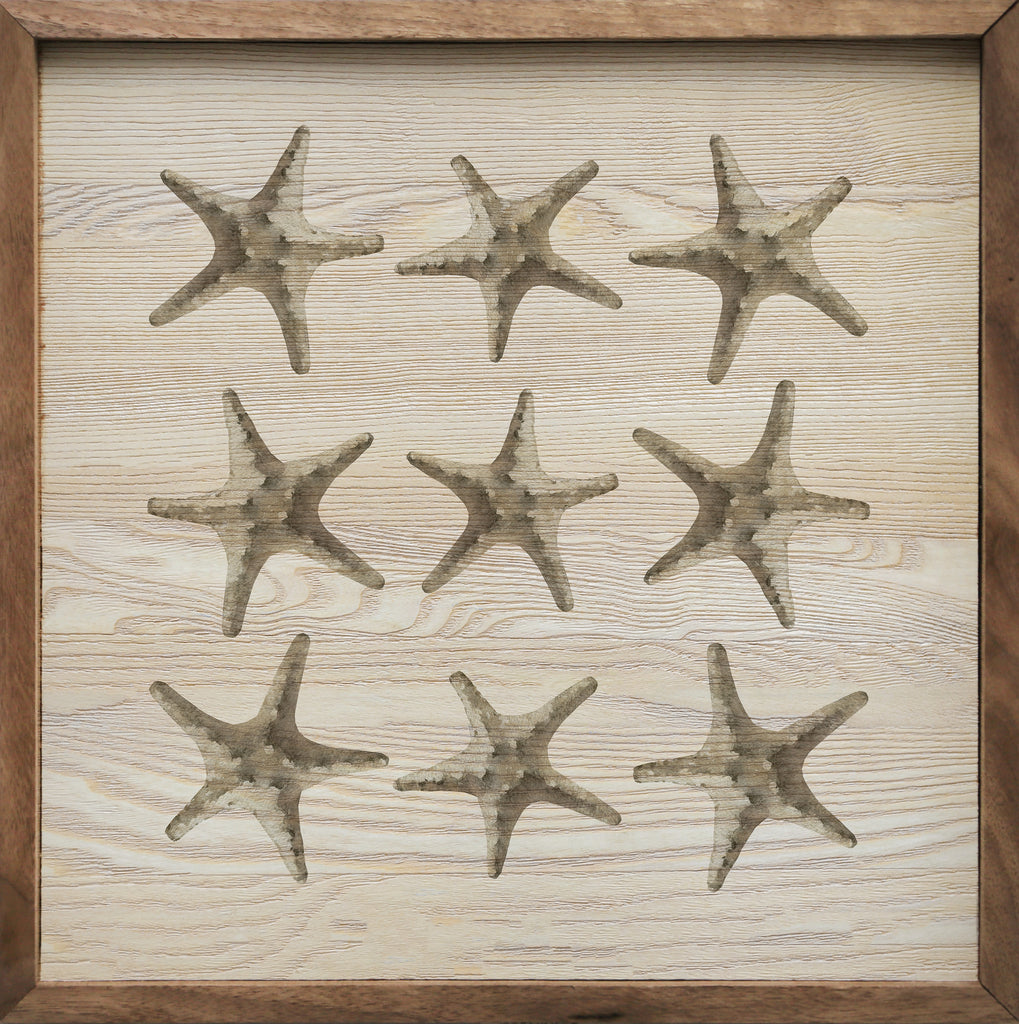 Sea Stars Whitewash 16x16 / Whitewash