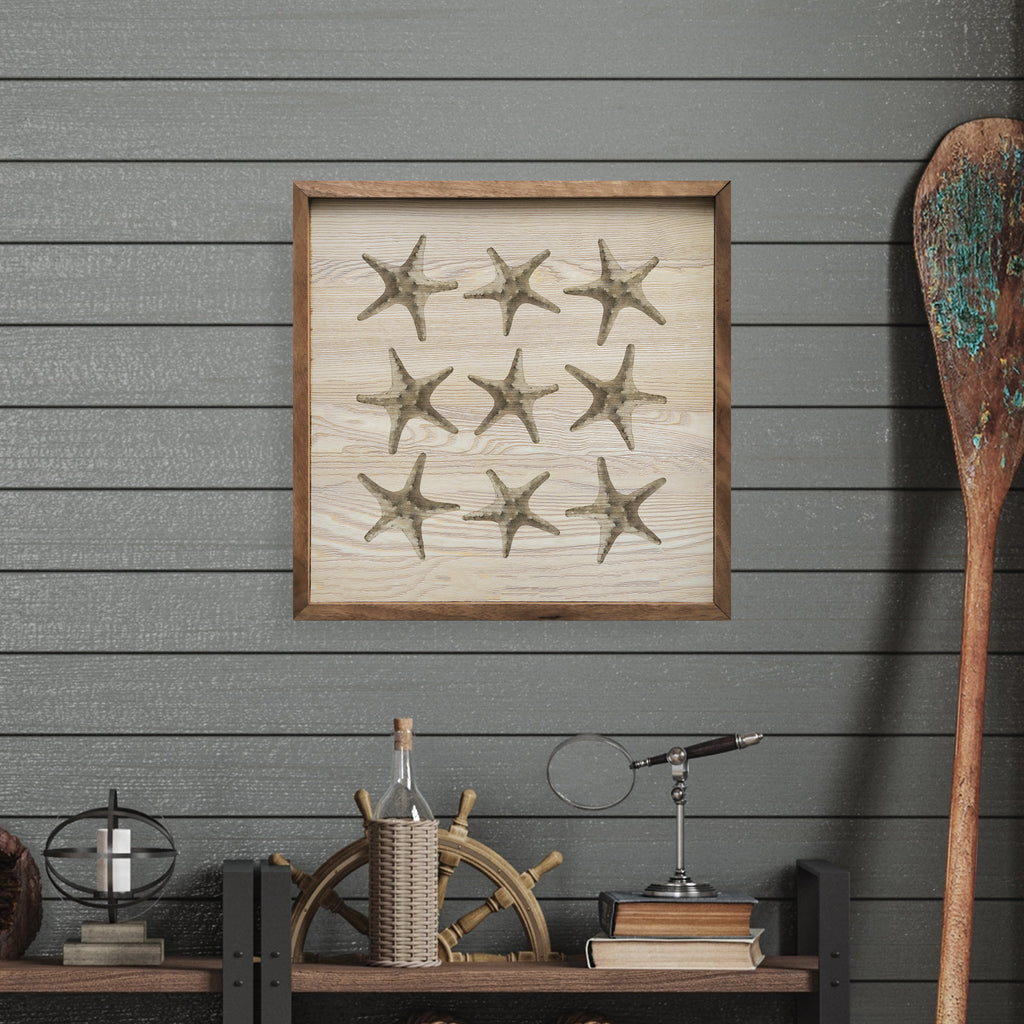 Sea Stars Whitewash 16x16 / Whitewash