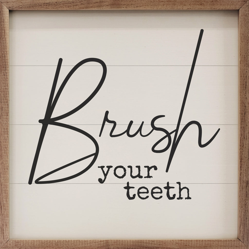 Series Brush Your Teeth White 16x16 / White