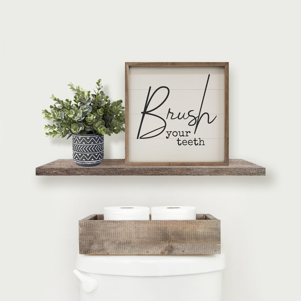 Series Brush Your Teeth White 16x16 / White