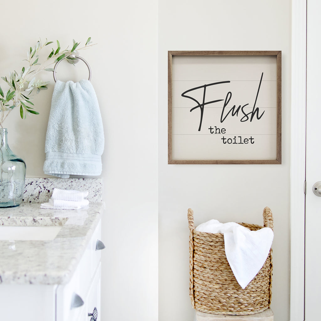 Series Flush The Toilet White 16x16 / White