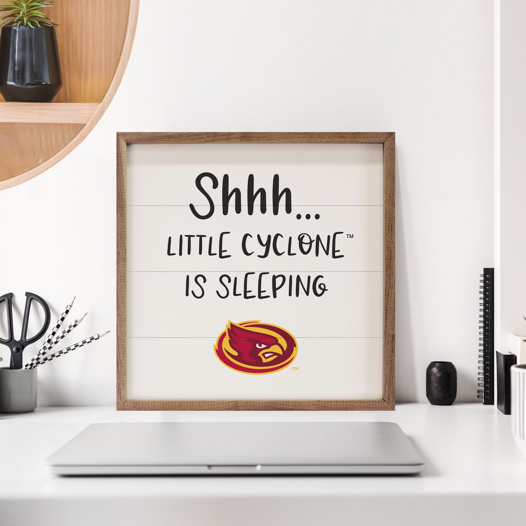 Shhh Little Iowa State 16x16 / White
