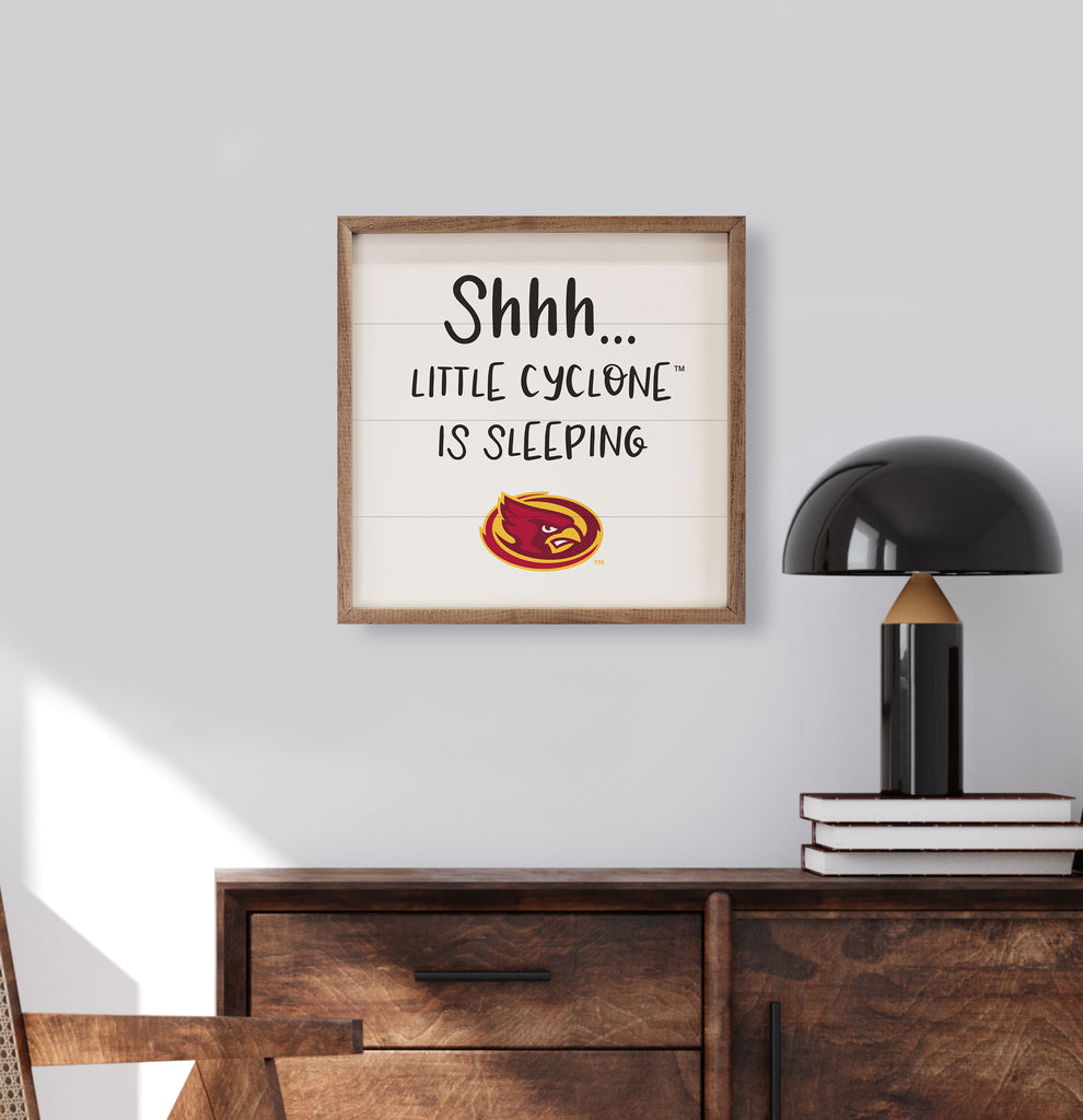Shhh Little Iowa State 16x16 / White