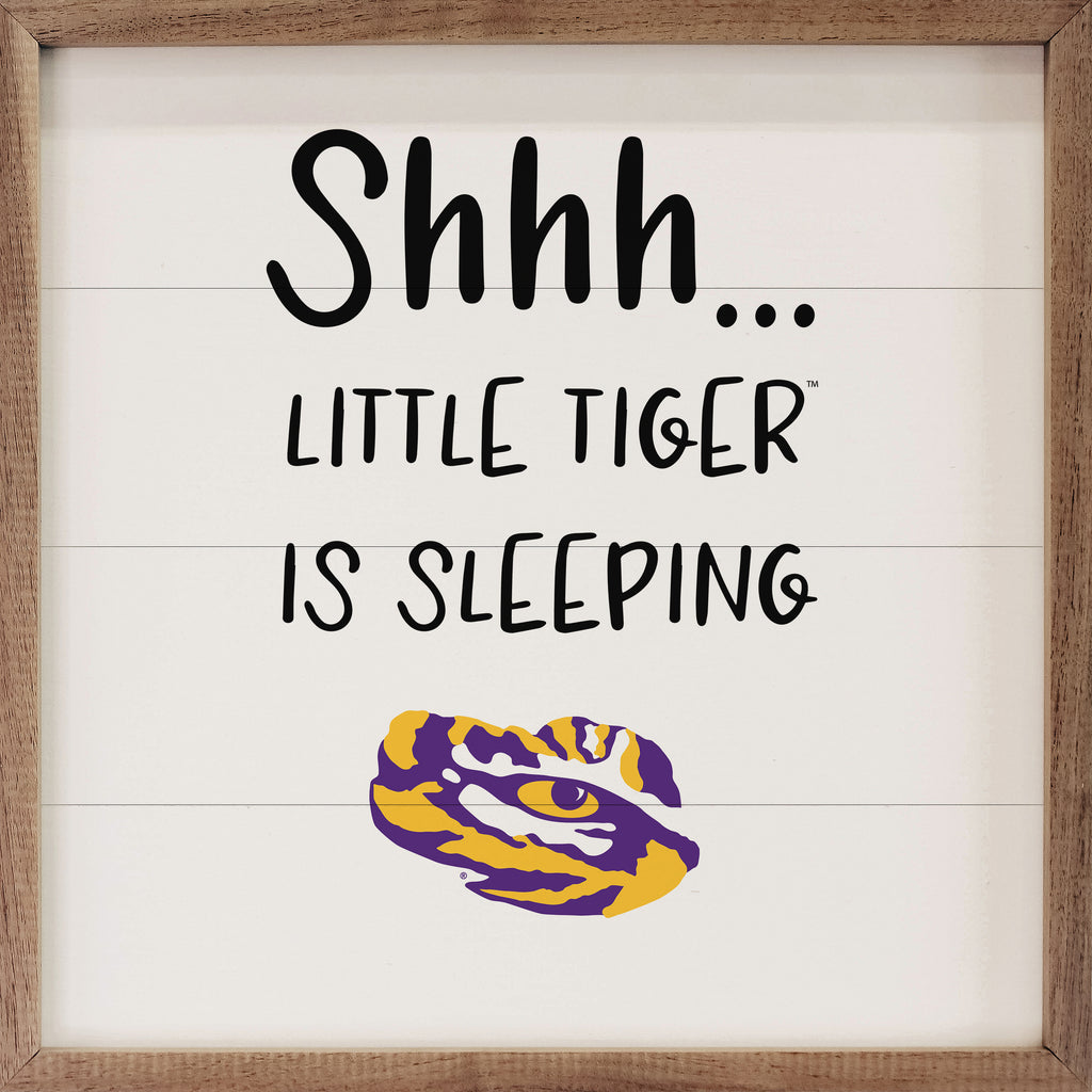 Shhh Little LSU 16x16 / White