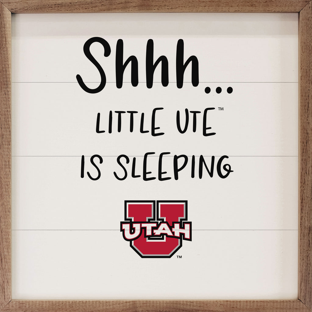 Shhh Little Utah 16x16 / White