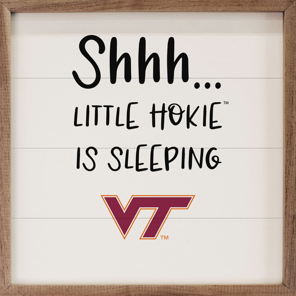 Shhh Little Virginia Tech 16x16 / White