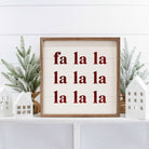 Simple Fa La La Red White 16x16 / White