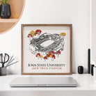 Sketch Football Stadium Iowa State 16x16 / White