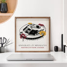 Sketch Football Stadium Minnesota 16x16 / White