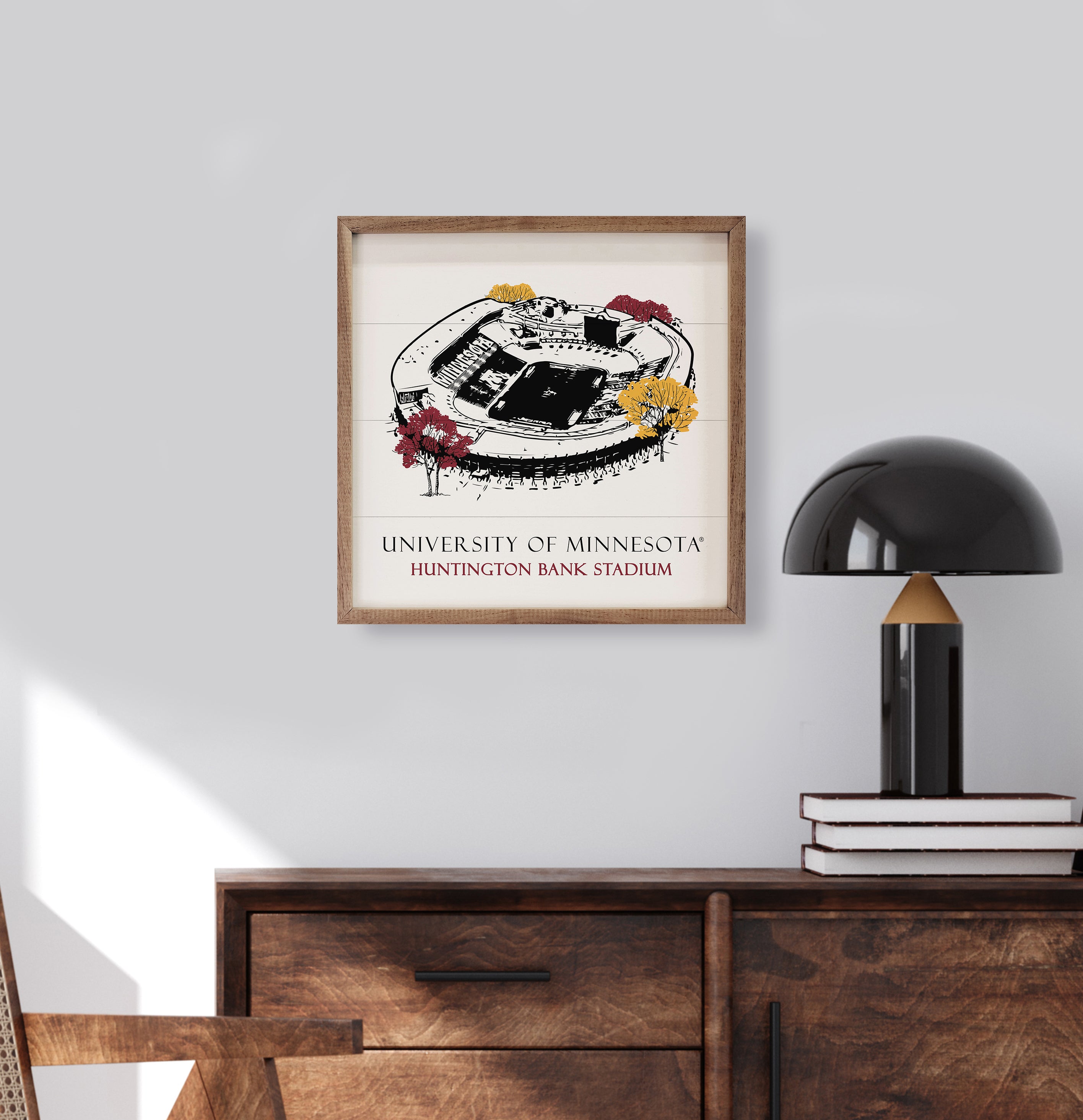 Sketch Football Stadium Minnesota 16x16 / White