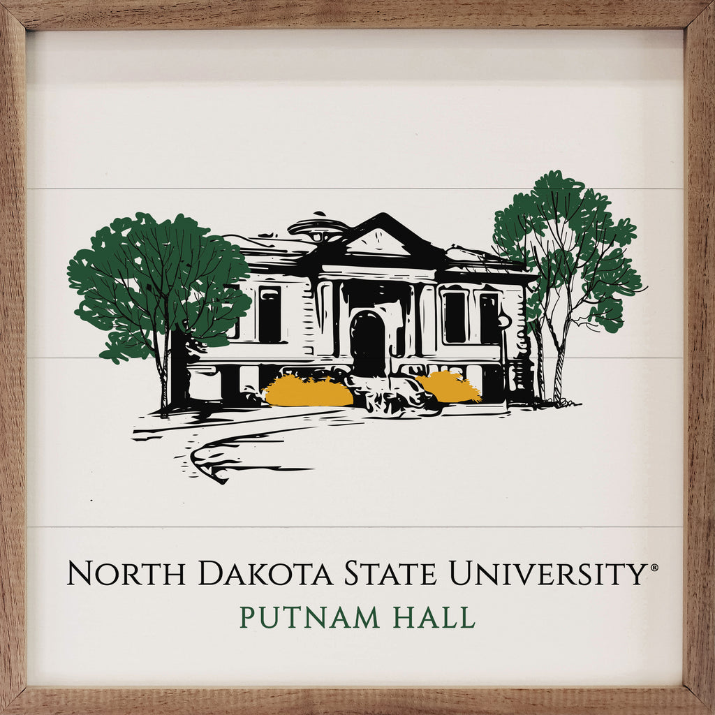 Sketch Putnam Hall NDSU 16x16 / White