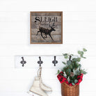 Sleigh Rides Reindeer Brown 16x16 / Brown