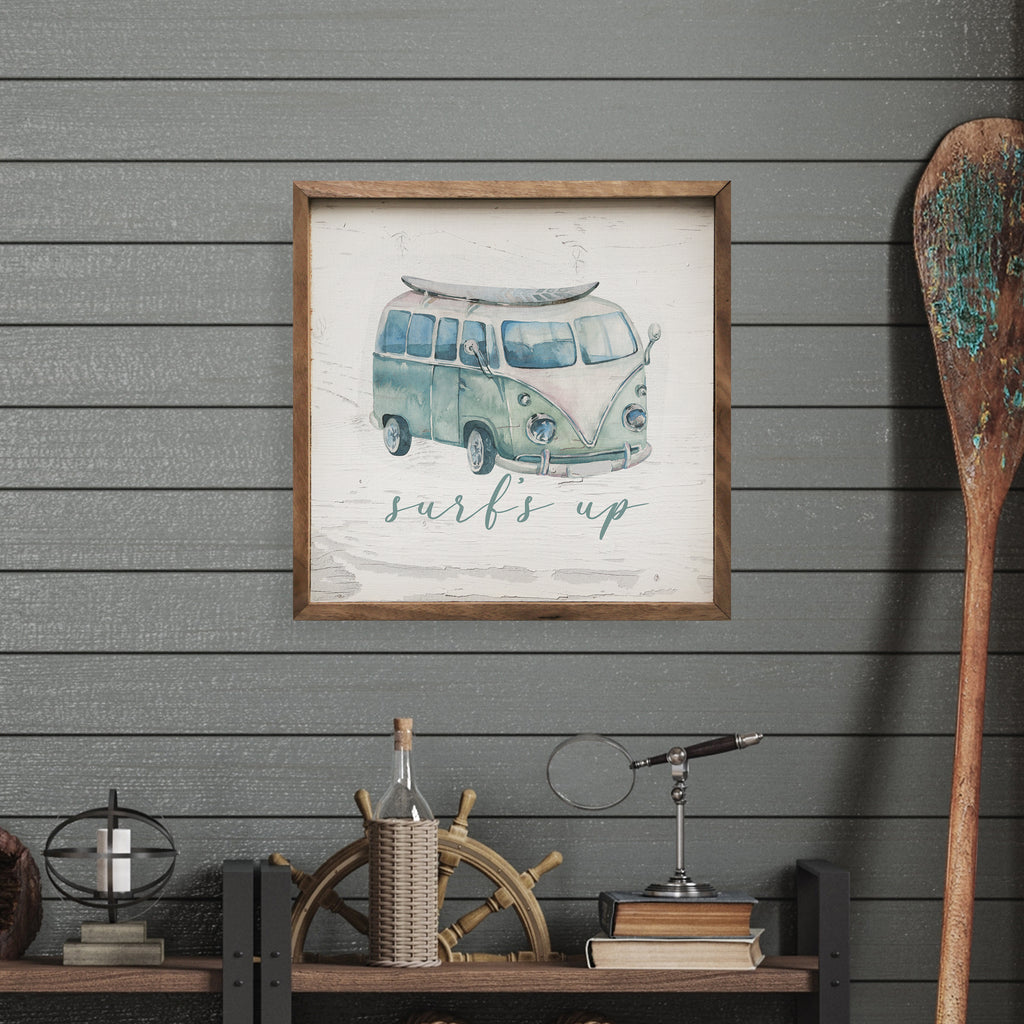 Surf's Up Van Whitewash 16x16 / Whitewash