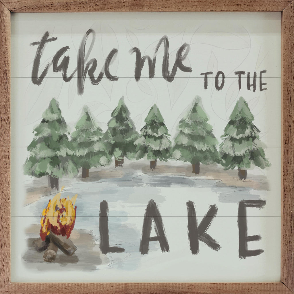 Take Me To The Lake By Emily Wood 16x16 / Multi-Color