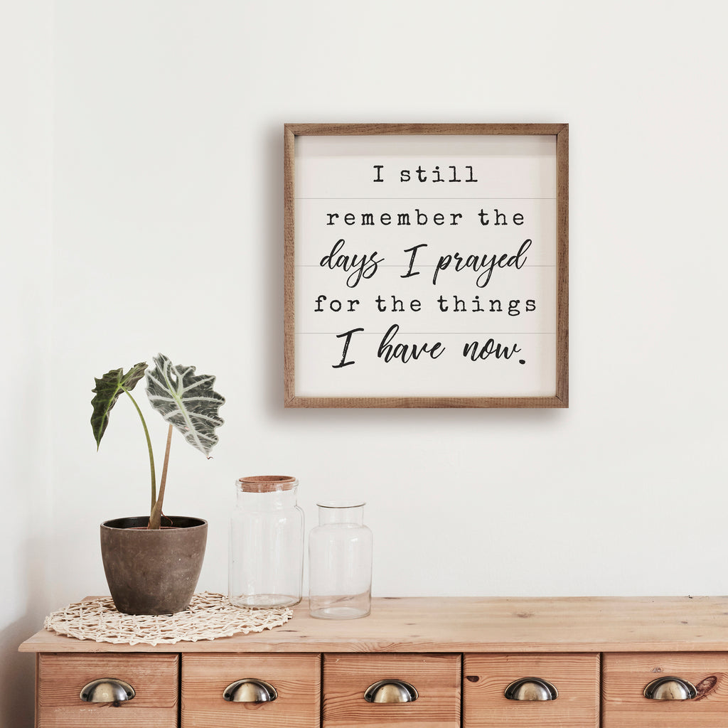 The Days I Prayed Period White 16x16 / White