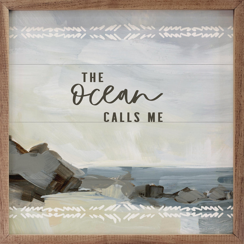 The Ocean Calls Me By Emily Wood 16x16 / Multi-Color