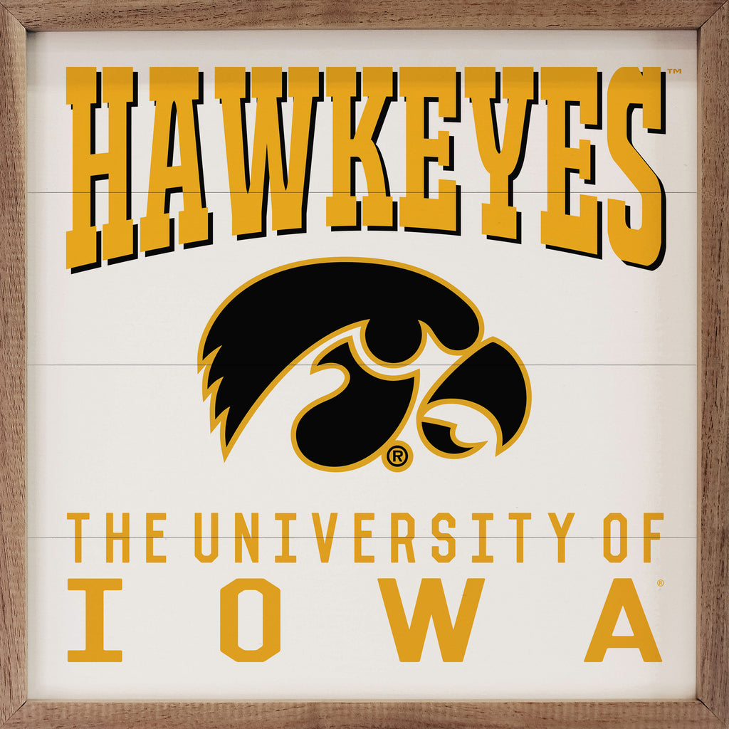 Traditional University Iowa 16x16 / White