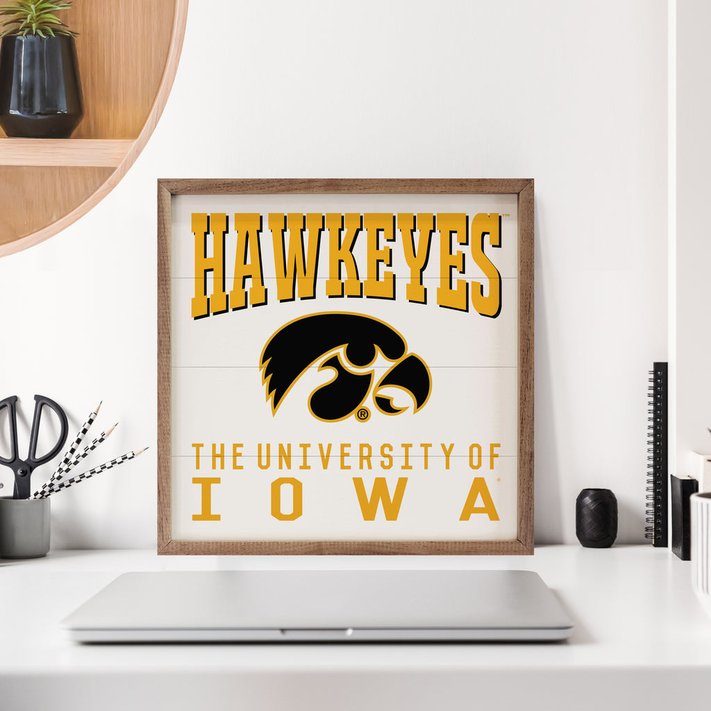 Traditional University Iowa 16x16 / White