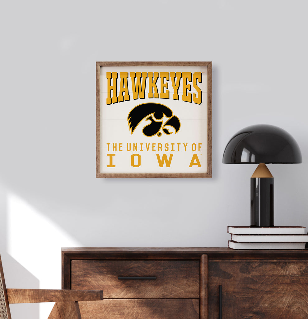 Traditional University Iowa 16x16 / White