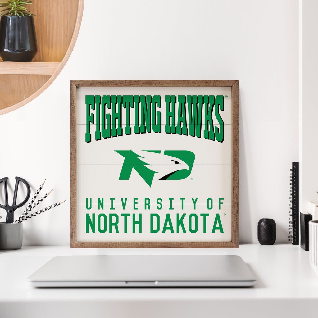 Traditional University North Dakota 16x16 / White
