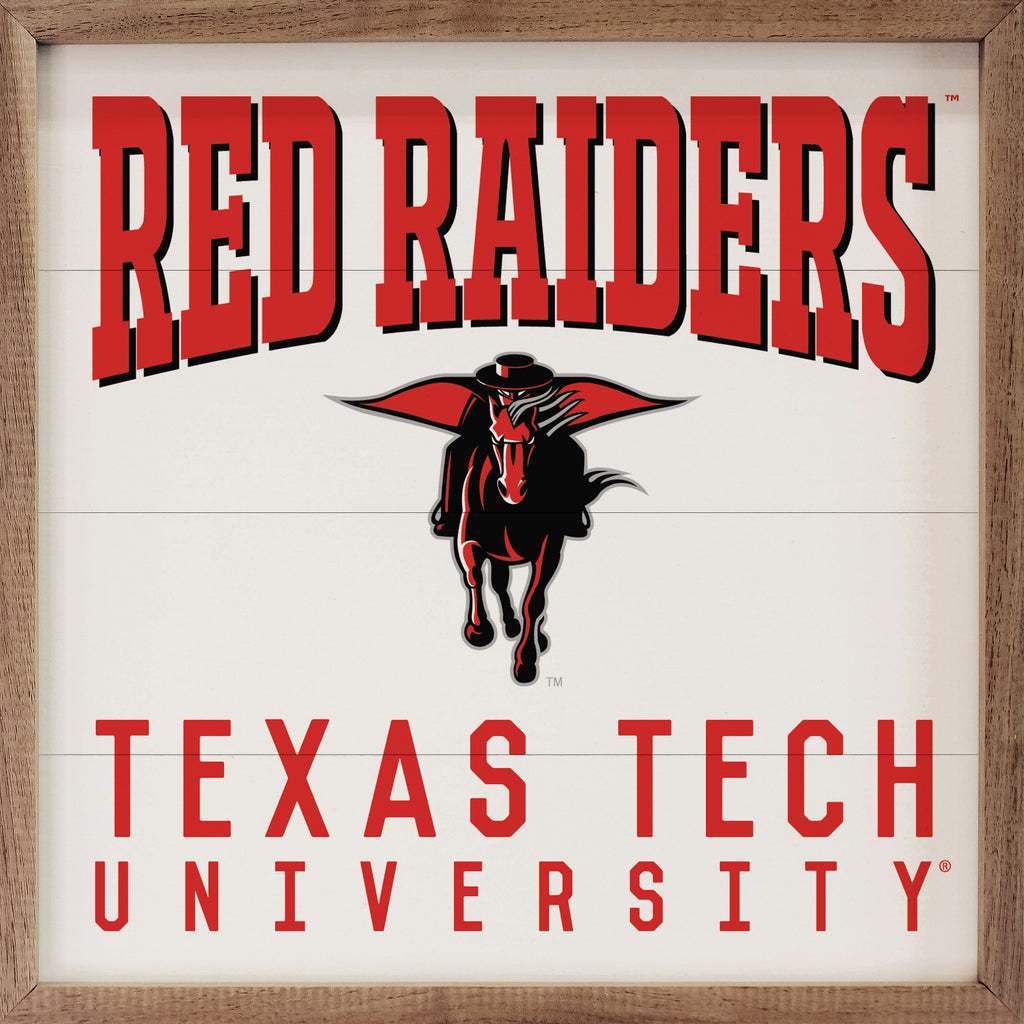 Traditional University Texas Tech 16x16 / White