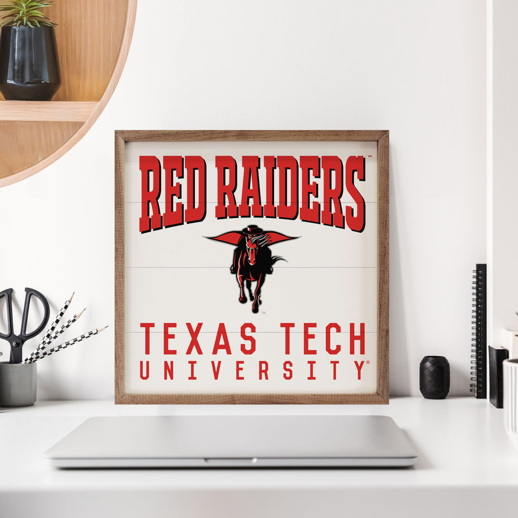 Traditional University Texas Tech 16x16 / White