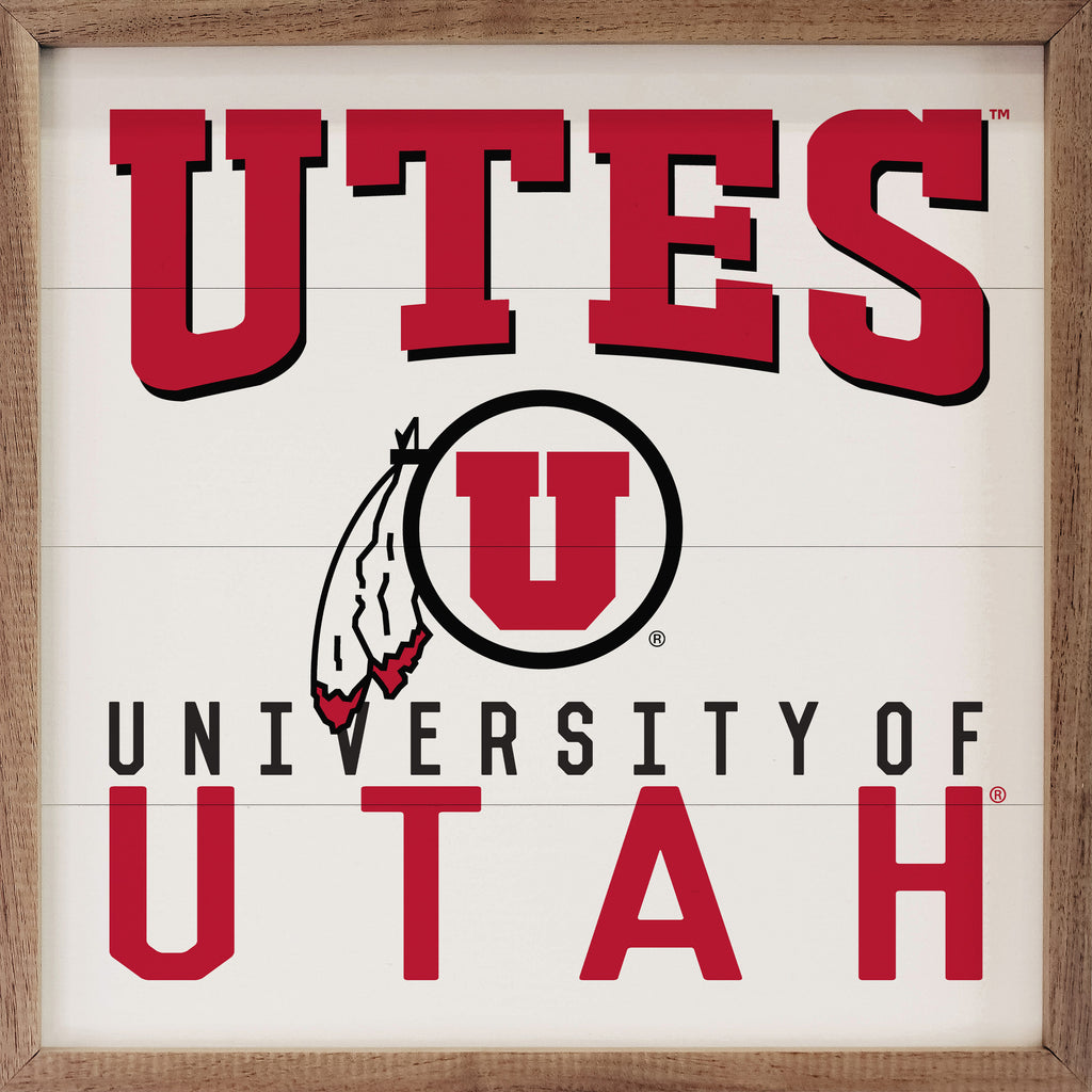 Traditional University Utah 16x16 / White