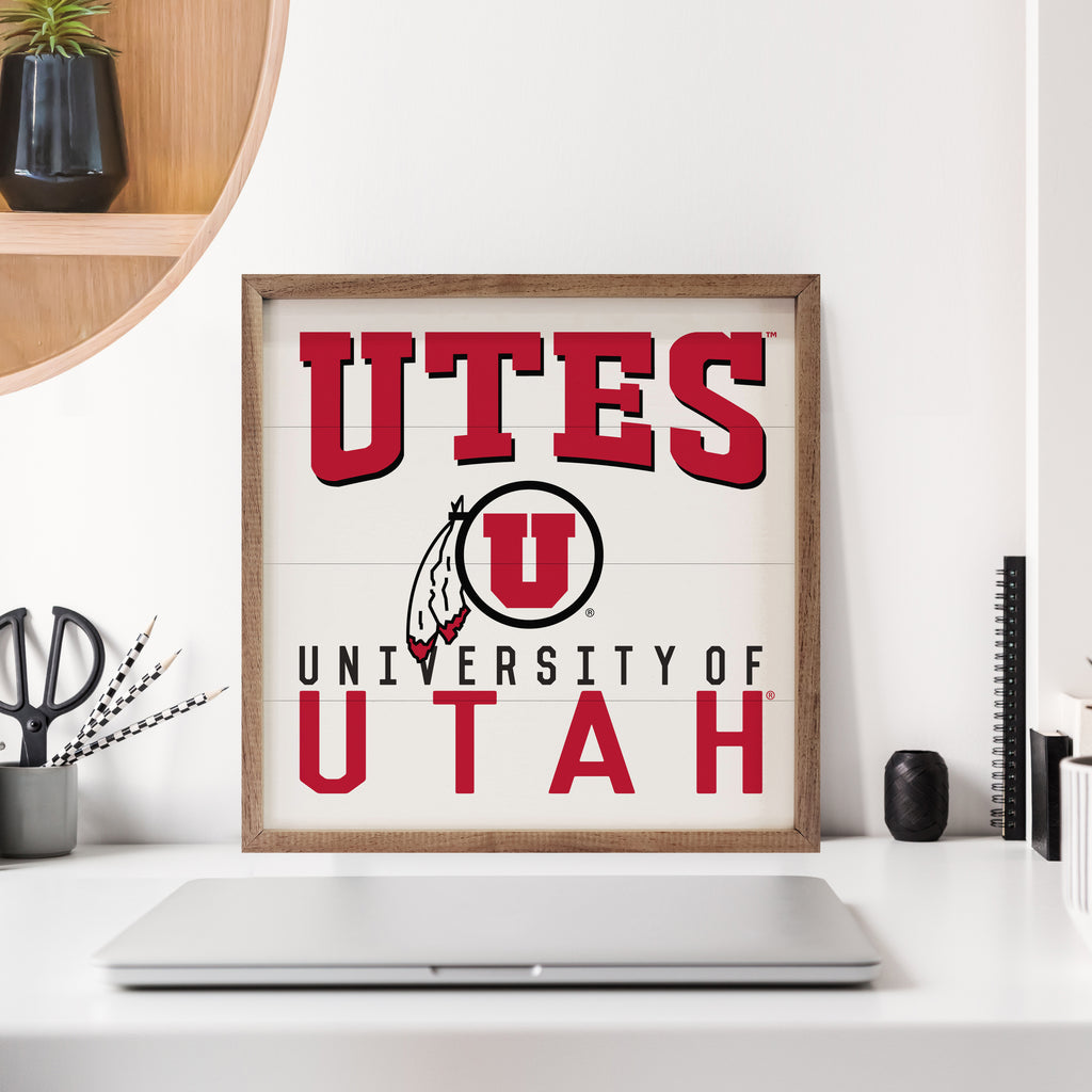 Traditional University Utah 16x16 / White