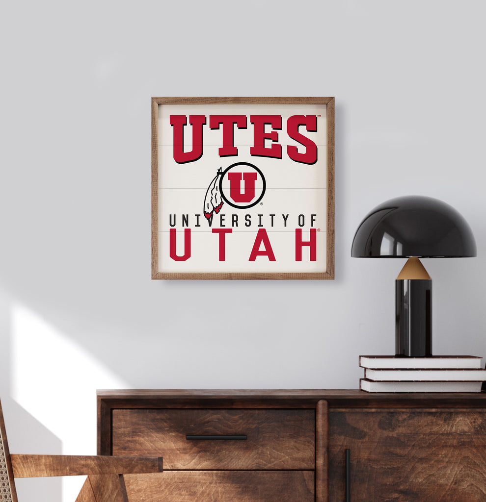 Traditional University Utah 16x16 / White