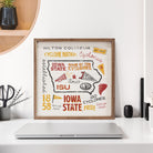 State Words Iowa State 16x16 / White