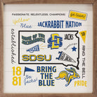 University Words South Dakota State 16x16 / White