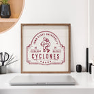 Vintage Stamp Iowa State 16x16 / White