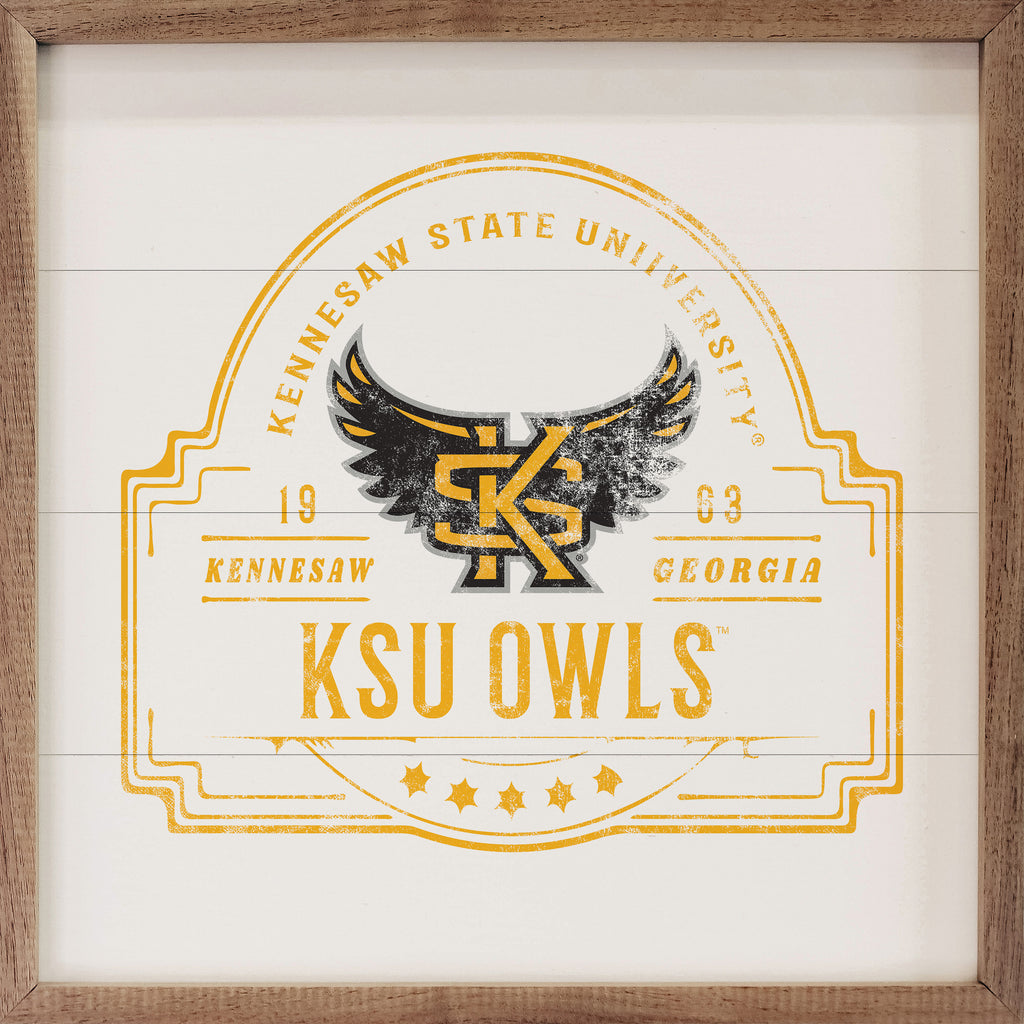 Vintage Stamp Kennesaw 16x16 / White