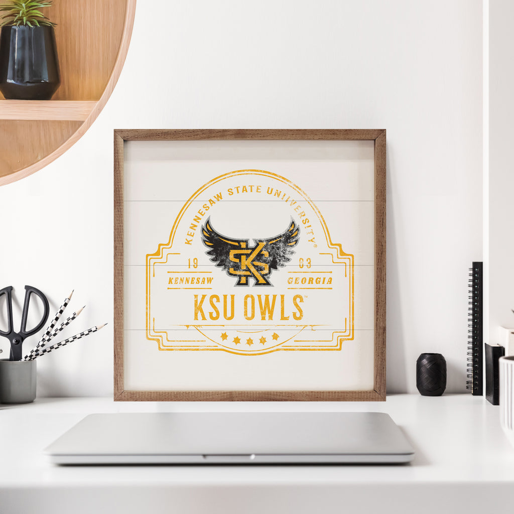 Vintage Stamp Kennesaw 16x16 / White