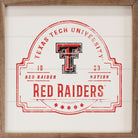 Vintage Stamp Texas Tech 16x16 / White