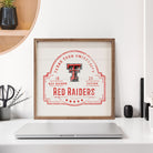 Vintage Stamp Texas Tech 16x16 / White