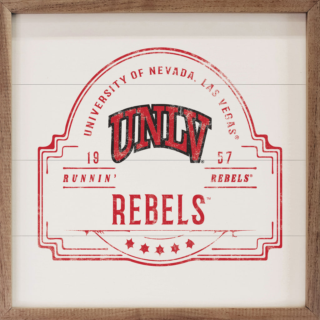 Vintage Stamp UNLV 16x16 / White