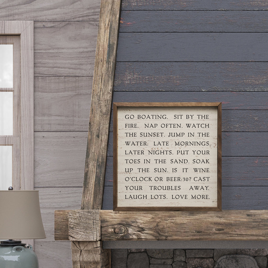 Water Words Whitewash 16x16 / Whitewash