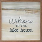 Welcome To Our Lake House By Emily Wood 16x16 / Multi-Color