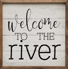 Welcome To The River Typewriter Whitewash 16x16 / Whitewash