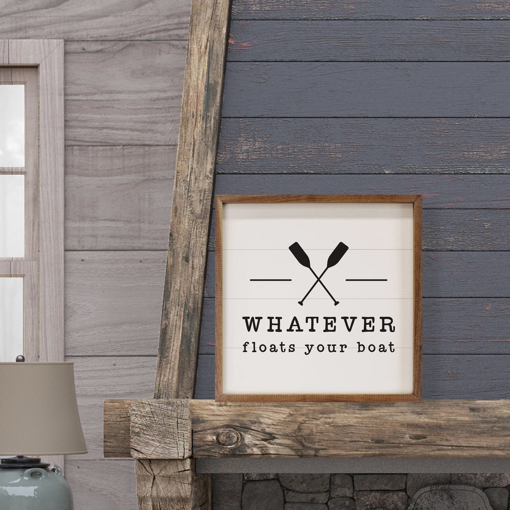 Whatever Floats Your Boat White 16x16 / White